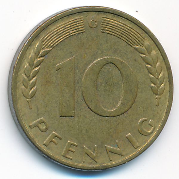 ФРГ, 10 пфеннигов (1950 г.)