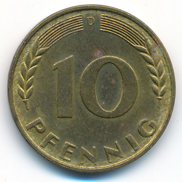 ФРГ, 10 пфеннигов (1950 г.)