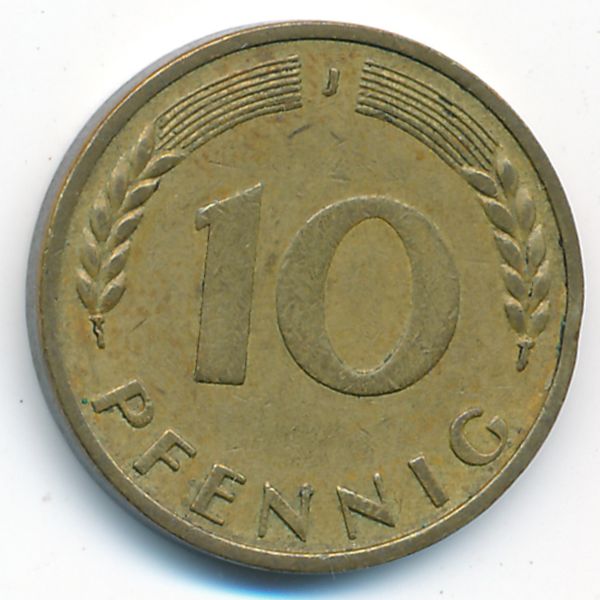 ФРГ, 10 пфеннигов (1967 г.)