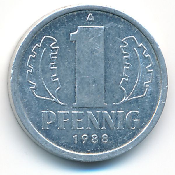 ГДР, 1 пфенниг (1988 г.)