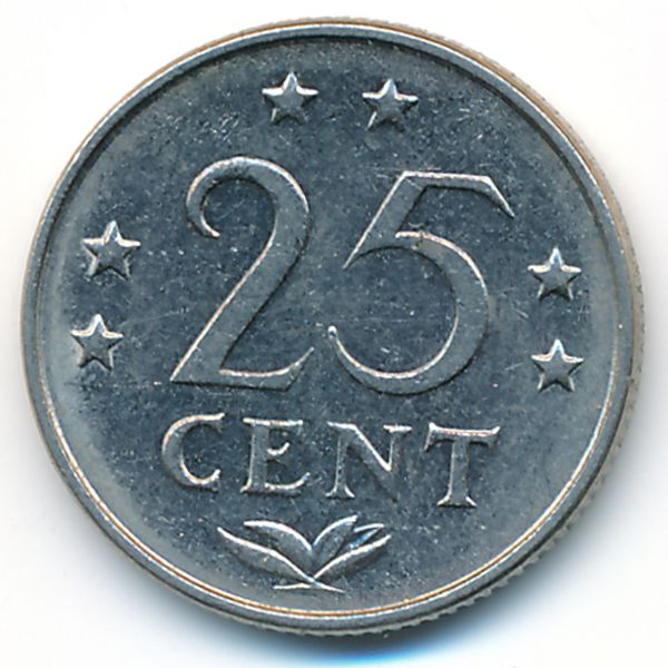 Антильские острова, 25 центов (1977 г.)