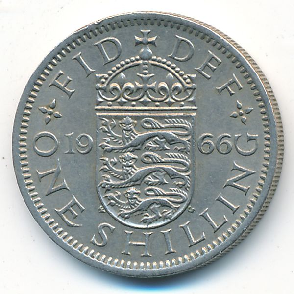 Великобритания, 1 шиллинг (1966 г.)