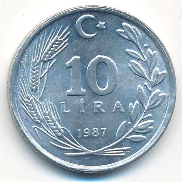 Турция, 10 лир (1987 г.)