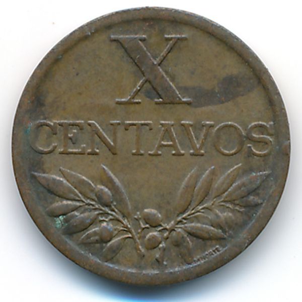 Португалия, 10 сентаво (1965 г.)