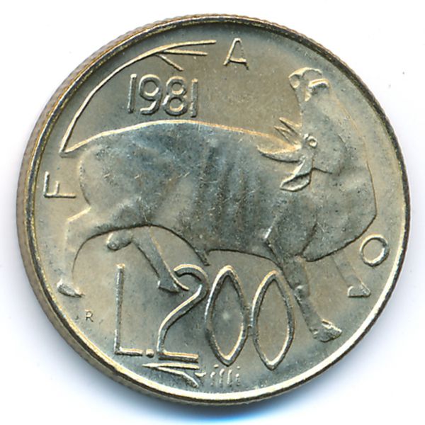 Сан-Марино, 200 лир (1981 г.)