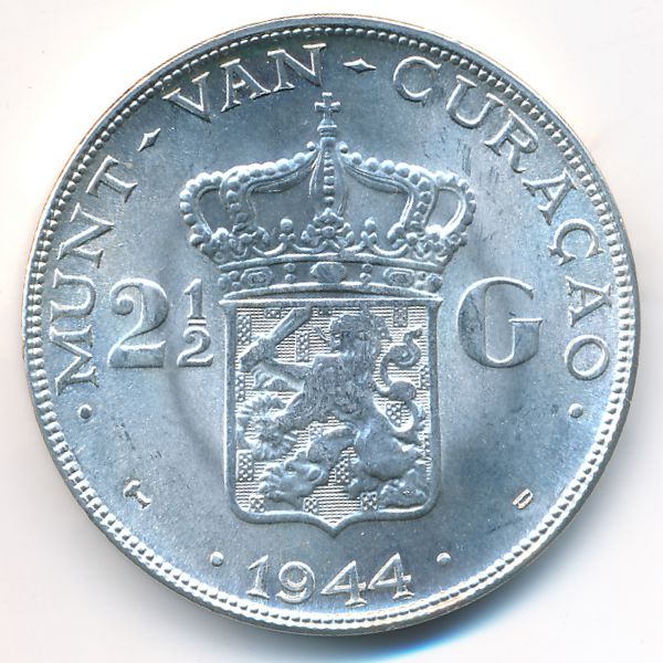 Кюрасао, 2 1/2 гульдена (1944 г.)