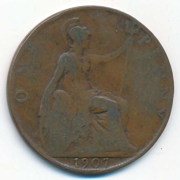 Великобритания, 1 пенни (1907 г.)