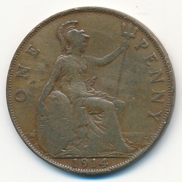 Великобритания, 1 пенни (1914 г.)