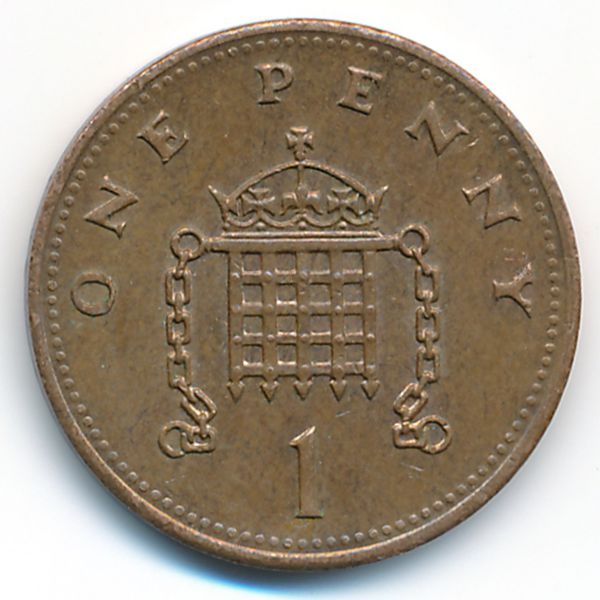Великобритания, 1 пенни (1990 г.)