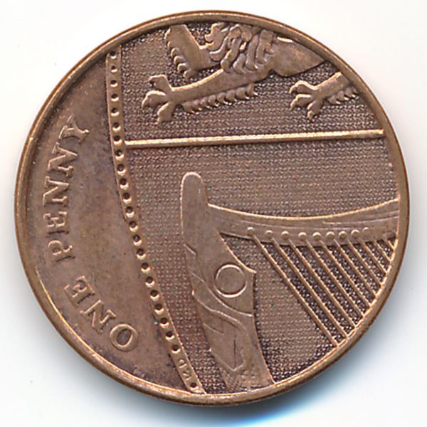 Великобритания, 1 пенни (2008 г.)