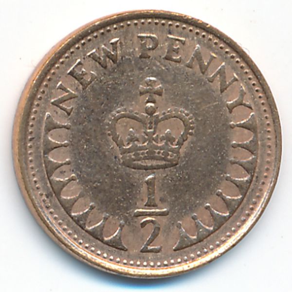 Великобритания, 1/2 нового пенни (1978 г.)