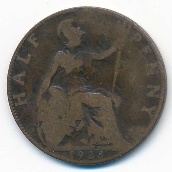 Великобритания, 1/2 пенни (1923 г.)