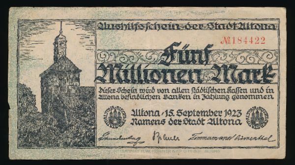 Альтона., 5000000 марок (1923 г.)
