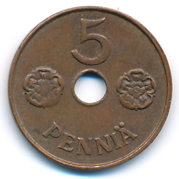 Финляндия, 5 пенни (1942 г.)