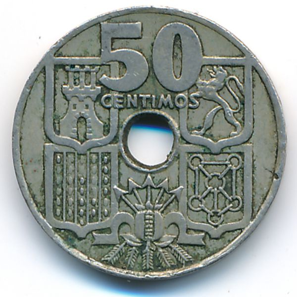 Испания, 50 сентимо (1949 г.)