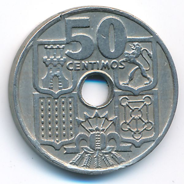 Испания, 50 сентимо (1949 г.)