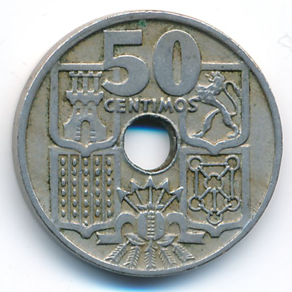 Испания, 50 сентимо (1949 г.)