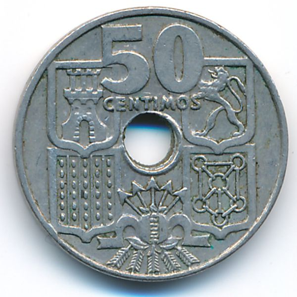 Испания, 50 сентимо (1949 г.)