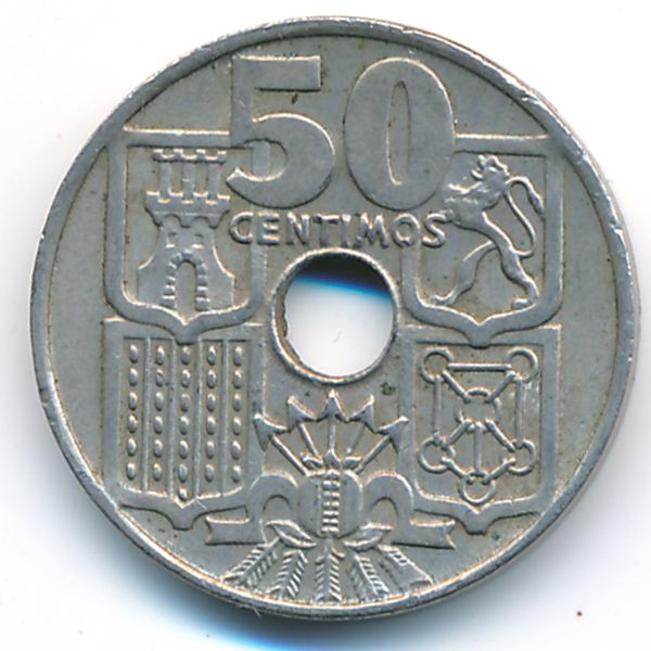 Испания, 50 сентимо (1949 г.)