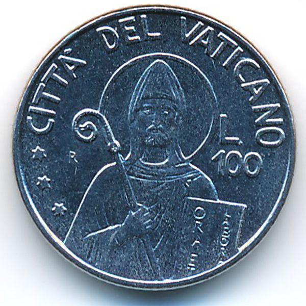 Ватикан, 100 лир (1990 г.)