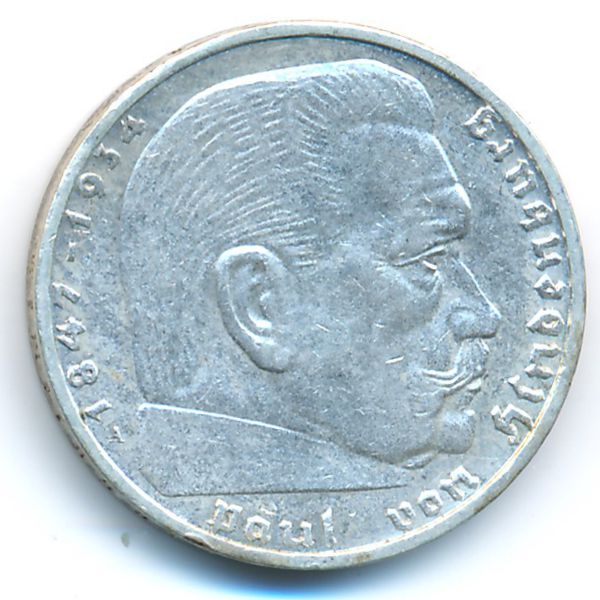 Третий Рейх, 2 рейхсмарки (1939 г.)