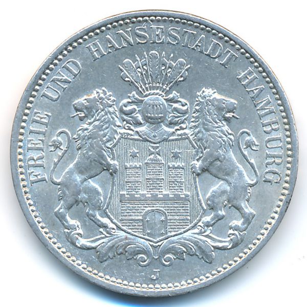 Гамбург, 3 марки (1912 г.)