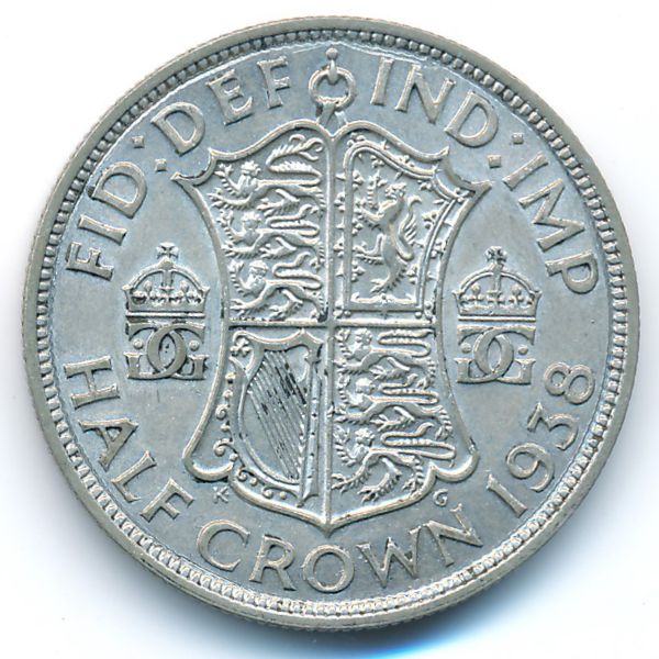 Великобритания, 1/2 кроны (1938 г.)