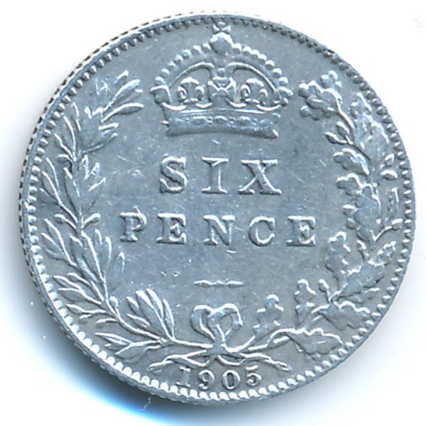 Великобритания, 6 пенсов (1905 г.)