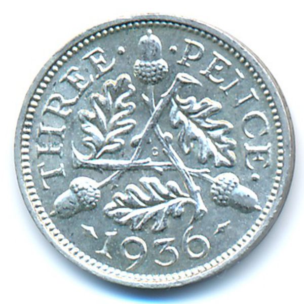 Великобритания, 3 пенса (1936 г.)