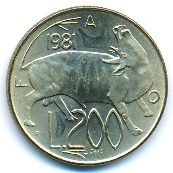 Сан-Марино, 200 лир (1981 г.)