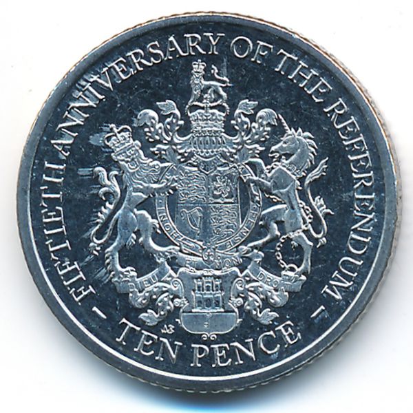 Гибралтар, 10 пенсов (2017 г.)