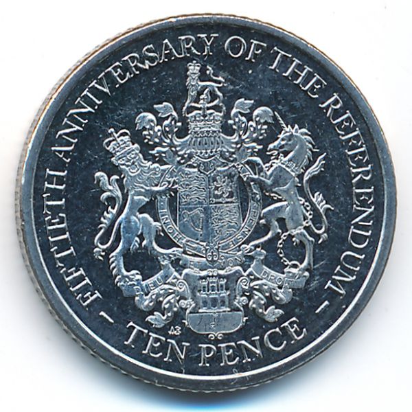 Гибралтар, 10 пенсов (2017 г.)