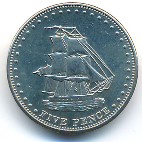 Остров Штольтенхоф., 5 пенсов (2008 г.)