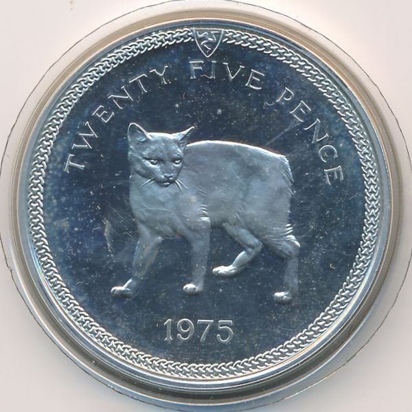 Остров Мэн, 25 пенсов (1975 г.)