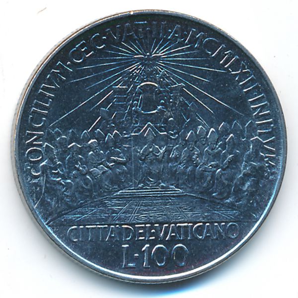 Ватикан, 100 лир (1962 г.)