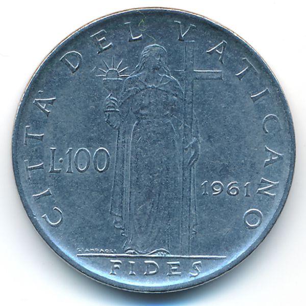 Ватикан, 100 лир (1961 г.)