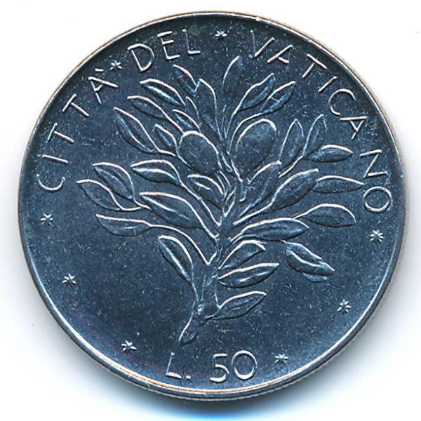 Ватикан, 50 лир (1973 г.)