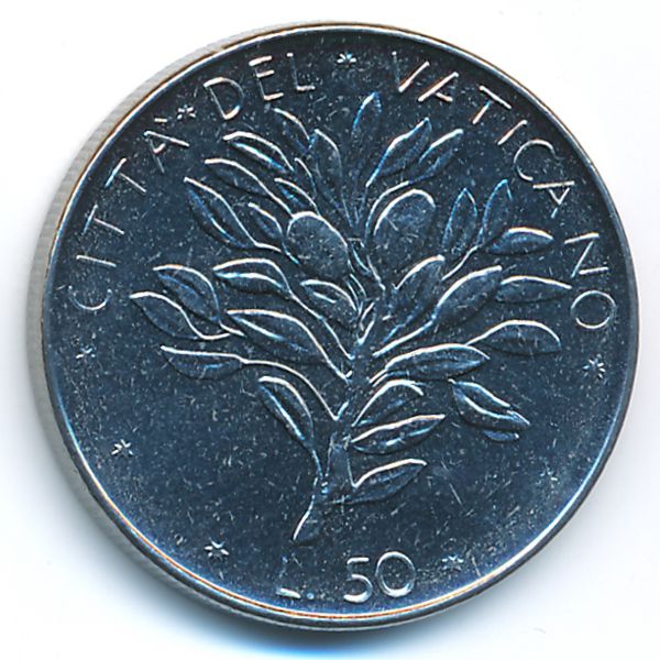 Ватикан, 50 лир (1973 г.)