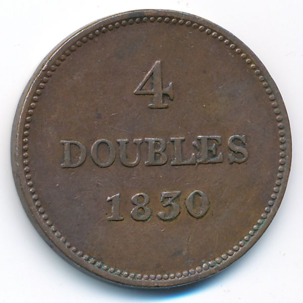 Гернси, 4 дубля (1830 г.)
