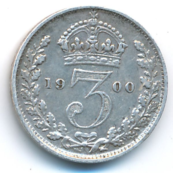 Великобритания, 3 пенса (1900 г.)