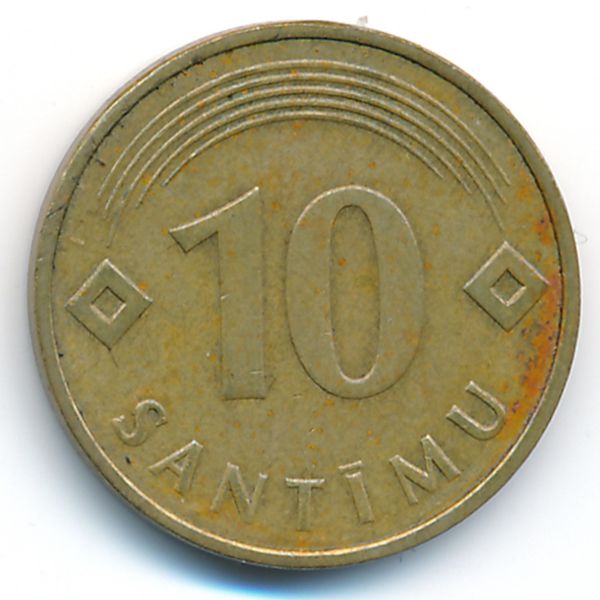 Латвия, 10 сантим (1992 г.)