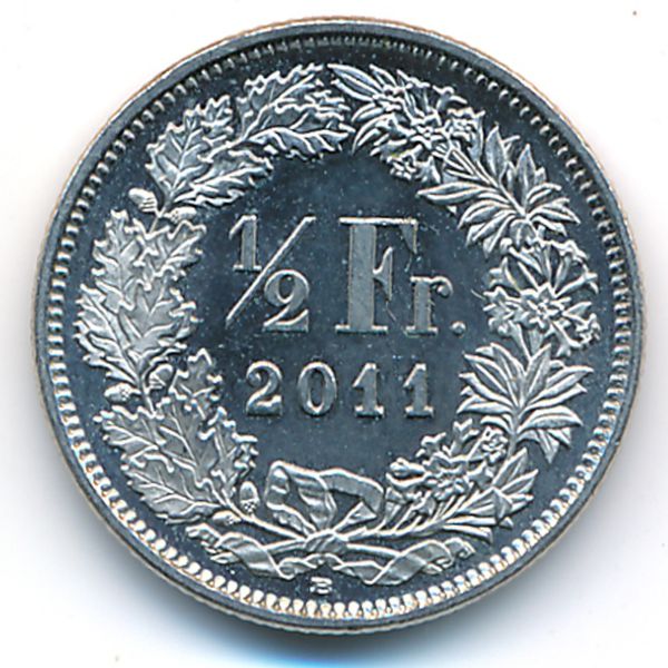 Швейцария, 1/2 франка (2011 г.)
