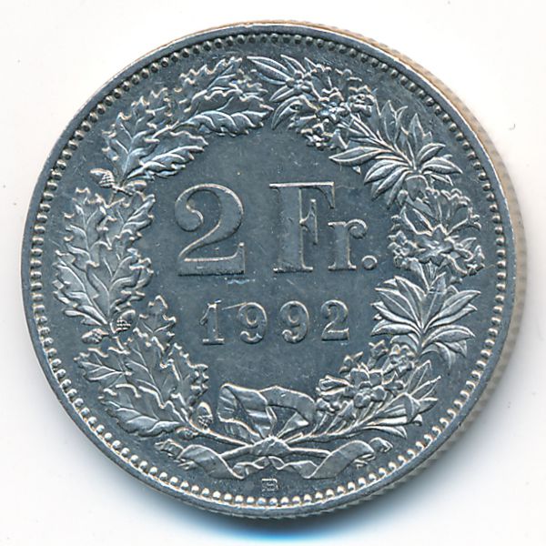 Швейцария, 2 франка (1992 г.)
