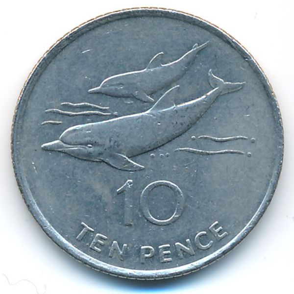 Остров Святой Елены и острова Вознесения, 10 пенсов (1998 г.)