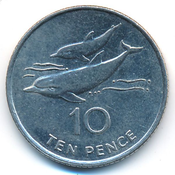 Остров Святой Елены и острова Вознесения, 10 пенсов (1998 г.)