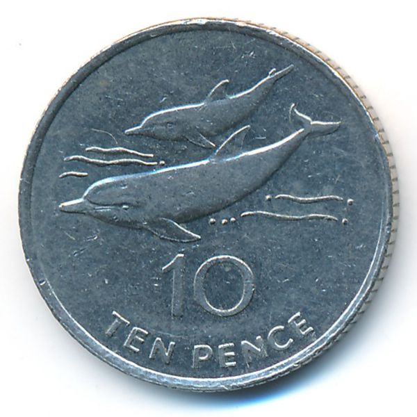 Остров Святой Елены и острова Вознесения, 10 пенсов (1998 г.)