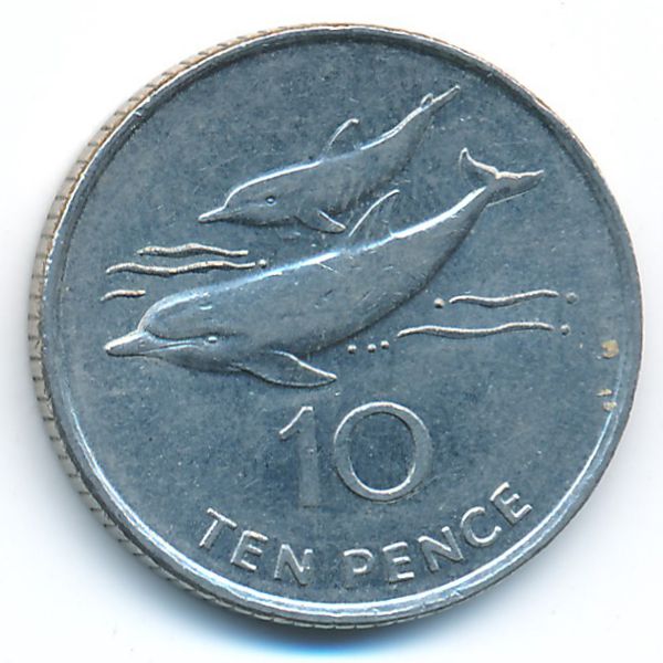 Остров Святой Елены и острова Вознесения, 10 пенсов (1998 г.)