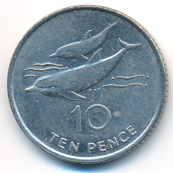 Остров Святой Елены и острова Вознесения, 10 пенсов (1998 г.)