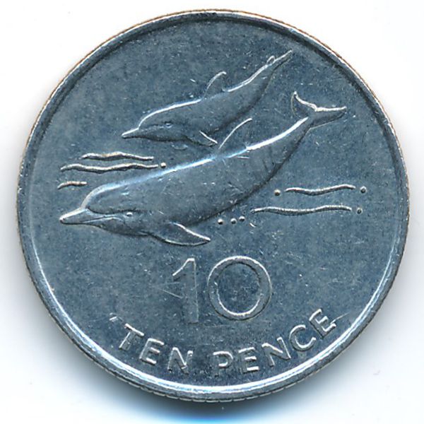 Остров Святой Елены и острова Вознесения, 10 пенсов (1998 г.)