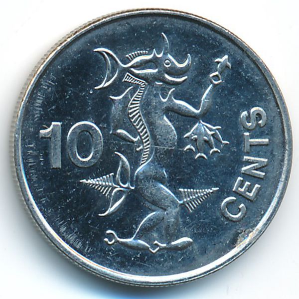Соломоновы острова, 10 центов (1993 г.)